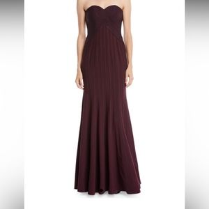 Halston Heritage burgundy gown